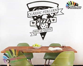 استیکر و برچسب دیواری رستوران فست فود پیتزا pizza کد h1293
