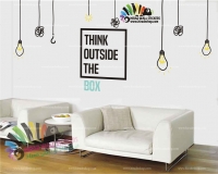 استیکر و برچسب دیواری اداری خارج از جعبه فکر کن Think Outside The Box Wallstickers کد h998
