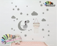 استیکر گورخر و ماه Zebra & Moon Wallstickers کد h969