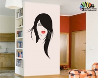 استیکر و برچسب دیواری دختر گیسو ، دخترانه girl wall stickeras کد h100