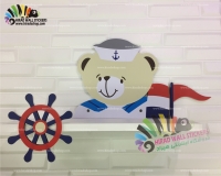 لوازم اتاق کودک و نوزاد شلف خرس ملوان Sailor Bear Shelf Baby Room Accessories کد hacs159