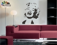 استیکر دیواری شخصیت ها و هنرمندان چهره مرلین مونرو Marilyn Monroe Wallstickers کد h116
