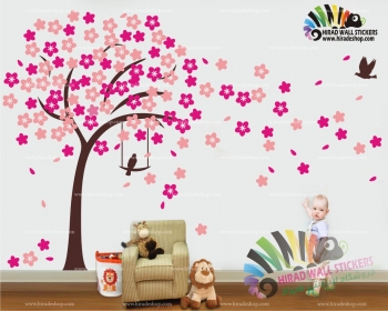 استیکر و برچسب دیواری درخت و شکوفه tree wallstickers کد h1624