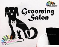 استیکر و برچسب دیواری پت شاپ سالن نظافت حیوانات خانگی Pet Grooming Salon Wallstickers کد h3333