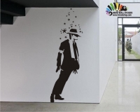 استیکر دیواری شخصیت ها و هنرمندان رقص سلطان موسیقی پاپ مایکل جکسون The King of Pop Music Michael Jackson's Dance Wallstickers کد h184