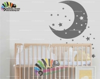 استیکر ماه و ستاره ها Moon & Stars Wallstickers کد h974