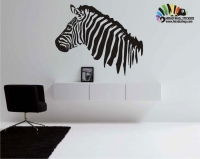  استیکر و برچسب دیواری گورخر نیم رخ zebra wall stickers ، animals wall stickers  کد h186