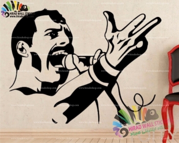 استیکر و برچسب دیواری شخصیت ها و هنرمندان فردی مرکوری Freddie Mercury Wallstickers کد h1418