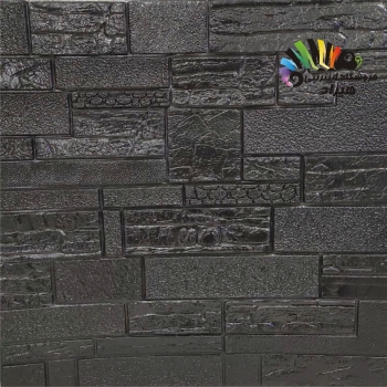 دیوارپوش فومی پشت چسبدار ایرانی طرح سنگ آنتیک مشکی