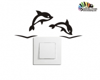 استیکر کلید وپریز دلفین Switches and Sockets wallstickers کد h2214