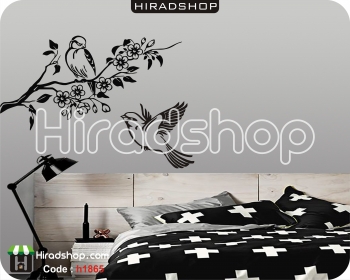 استیکر و برچسب دیواری درخت و شاخه و گل و پرندهtree,branch,flower,birds wallstickers کد h1865
