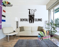 استیکر دیواری اصناف متن نوشته دندان پزشکی Dental Clinic Wallstickers کد h1041