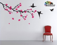 استیکر و برچسب دیواری شاخه و گل flower wall stickersکد h101