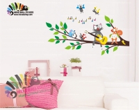 استیکر دیواری اتاق کودک گربه آوازه خوان موسیقی و نت Singer Cat Wallstickers کد h1103