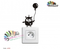 استیکر کلید و پریز جوجه و بادکنک chick,balloon wallstickersکد h2328