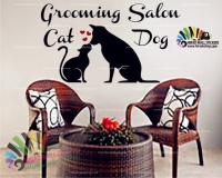 استیکر سگ و گربه پت شاپ pet shop wallstickers کدh949