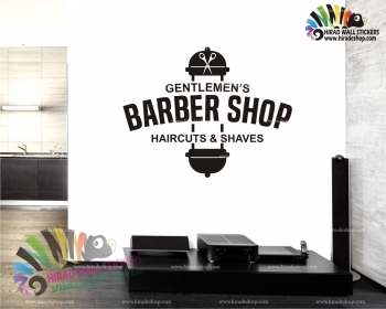 استیکر و برچسب دیواری ارایشگاه مردانه ، barber shop کد h1348