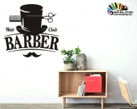 استیکر و برچسب دیواری آرایشگاه مردانه باربر barber کد h507