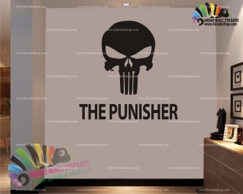 استیکر و برچسب دیواری اسکلت مجازات کننده THE PUNISHER WALLSTICKER کد  h1521