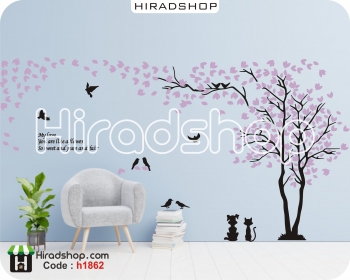 استیکر و برچسب دیواری درخت بهاری spring wallstickers کد h1862