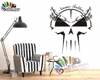 استیکر و برچسب دیواری تتو طرح اسکلت Tattoo Skeleton Design Wallstickers کد h995