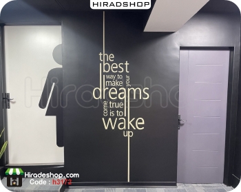 استیکر جملات  انگیلیسی انگیزشی اداری the best way to make your dream wallstickersکدh3172