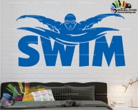 استیکر دیواری ورزشی شنا کردن Swim Wallstickers کد h708