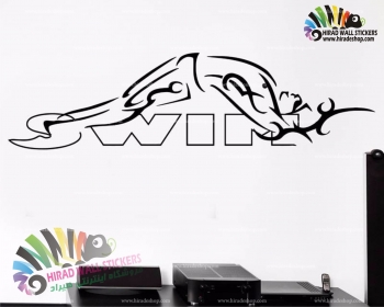  استیکر و برچسب دیواری ورزشی شنا Swiming Wallsticker کد h1585