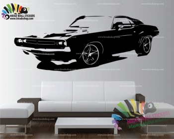 استیکر و برچسب دیواری اتومبیل و ماشین دوج چلنجر ۱۹۷۷ Dodge Challenger 1977 Wallstickers کد h1412