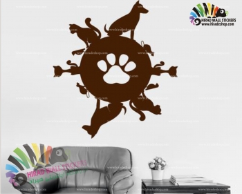 استیکر و برچسب دیواری حیوانات پت شاپ pet shop wallstickers کد h1597