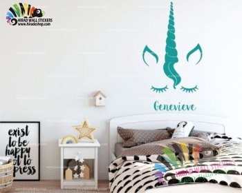 برچسب دیواری اتاق کودک تک شاخ یونیکورن unicorn wall stickers کد h1523