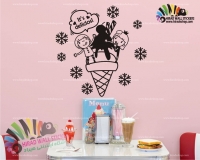 استیکر و برچسب دیواری بستنی قیفی Ice Cream Cone Wallstickers کد h721
