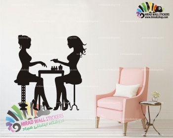 استیکر و برچسب دیواری آرایشگاه زنانه و کاشت ناخن beauty salon  کد h1340