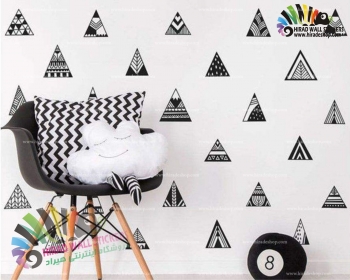 استیکر دیواری اشکال هندسی مثلث Triangle Wallstickers کد h1202