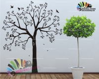 استیکر درخت با پرنده Tree & Birds Wallstickers کد h960