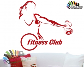 استیکر دیواری ورزشی فیتنس بانوان Womens Fitness Wallstickers کد h1276