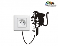 استیکر کلید و پریز میمون منفجر کننده monkey wallstickersکد h2147