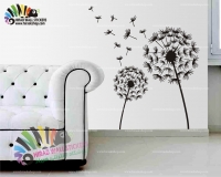 استیکر و برچسب دیواری گل و گیاه قاصدک Dandelion Wallstickers کد h1106