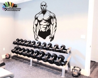 استیکرو برچسب ورزش بدنسازی ، باشگاه بدنسازی ،بدنساز body building wall stickersکد h430