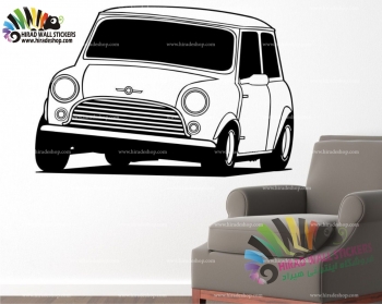 استیکر دیواری اتومبیل و ماشین آستین مینی ام‌کا آی کوپر اس Austin Mini Mk I Cooper S Wallstickers کد h1402