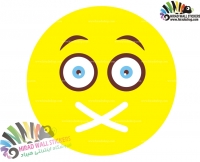 استیکر دیواری تلگرام شکلک سکوت Silence Emoticon Wallstickers کد h694