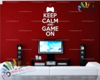 استیکر و برچسب دیواری گیم نت و کلوپ و بازی آروم باش و بازی کن Keep Calm and Game On Wallstickers کد h959