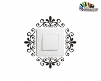 استیکر کلید و پریز گل چهار طرفه Switches and Sockets wallstickersکد h2060