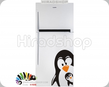 استیکر در یخچال پنگوئن penguin on refrigerator sticker کد h1656