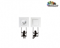 استیکر کلید و پریز تاب بازی 2Switches and Sockets wallstickers کد h2271