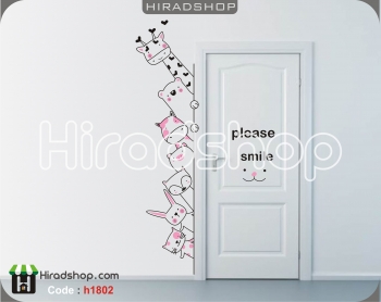 استیکر درب ورودی animals door wallstickers کد h1802استیکر درب ورودی animals door wallstickers کد h1802