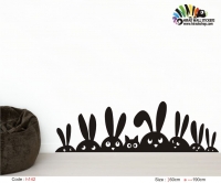 استیکر و برچسب دیواری خرگوشها اتاق کودک کد h142