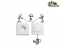 استیکر کلید و پریز بند بازی Switches and Sockets wallstickersکد h2237