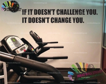 استیکر و برچسب دیواری اداری،ورزشی بدنسازی جمله انگیزشی خودتان را به چالش بکشید Challenge Yourself Wallstickers کد h1430