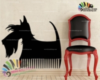 استیکر و برچسب دیواری پت شاپ اصلاح و نظافت موی سگ Dog Grooming Wallstickers کد h1882